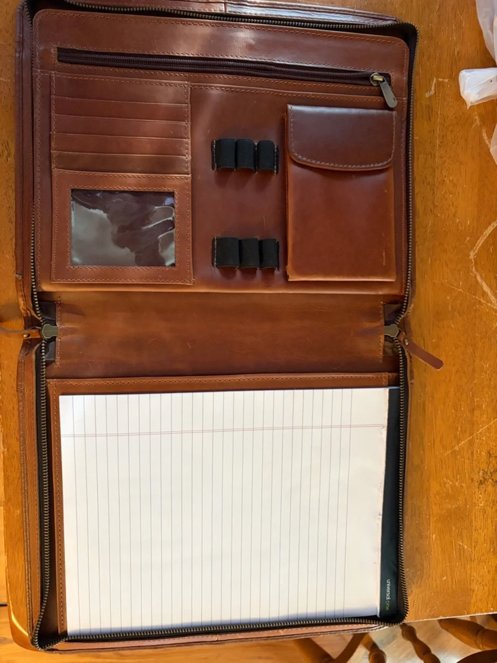 Brown Leather Portfolio Binder